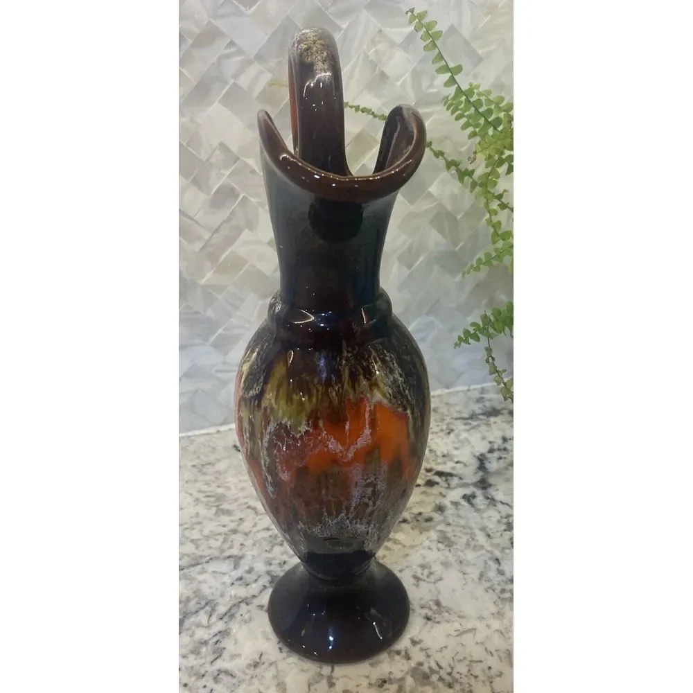 Vase Vintage Vallauris‎ France Modernist Lava Emailliert 1950/60er